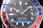 Rolex GMT-Master Vintage Asia 2813 Automatic Stainless Steel Case/Bracelet with Black Dial and Blue/Red Bezel