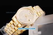 Rolex Day-Date Oyster Perpetual Automatic Full Gold with Diamond Dial