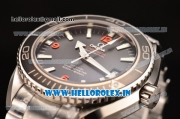 Omega Seamaster Planet Ocean Clone 8500 Automatic Full Steel with Black Dial and Stick Markers - 1:1 Original (AT)