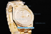 Rolex Day-Date Oyster Perpetual Automatic Full Gold with Diamond Dial