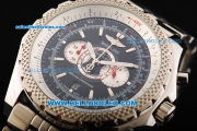 Breitling Bentley Supersports Chronograph Miyota Quartz Movement Full Steel with Black Dial and Honeycomb Bezel