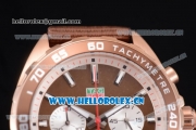 Tag Heuer Formula 1 Miyota Quartz Rose Gold Case with Stick Markers Brown Dial and Brown Nylon Strap