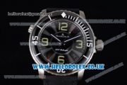 BlancPain Fifty Fathoms 500 Fathoms Japanese Miyota 8205 Automatic Steel Case with Black Dial and Black Nylon Strap