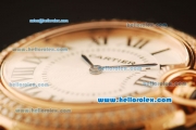 Cartier Ballon Bleu De Swiss ETA Quartz Full Rose Gold with Diamond Bezel and White Dial