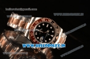 Rolex GMT-Master II Swiss ETA 2836 Automatic Two Tone Rose Gold Case With Ceramic Bezel Black Dial 126711CHNR bk