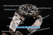 Rolex Pro-Hunter GMT-Master Rolex 3186 Automatic PVD Case/Strap with Black Dial and White Markers