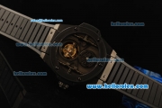 Hublot King Power Swiss Tourbillon Manual Winding Movement PVD Case with Black Rubber Strap