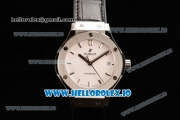 Hublot Classic Fusion Japanese Miyota 9015 Automatic Movement Steel White Dial and Stick Markers Leather Strap (JF)