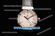 Hublot Classic Fusion Japanese Miyota 9015 Automatic Movement Steel White Dial and Stick Markers Leather Strap (JF)