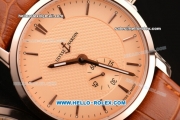 Ulysse Nardin Classico Miyota OS2035 Quartz Rose Gold Case with Stick Markers Rose Gold Dial and Orange Leather Strap