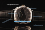 Panerai Radiomir Pam 231 Asia 6497 Manual Winding Steel Case with Black Dial and Black Leather Strap