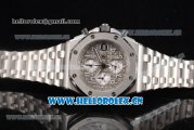 Audemars Piguet Royal Oak Offshore Seiko VK67 Quartz Stainless Steel Case/Bracelet with Grey Dial and Arabic Numeral Markers Silver Subdials