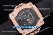 Hublot Masterpiece MP 08 Antikythera Sunmoon Asia 2813 Automatic Rose Gold Case Skeleton Dial Stick Markers and Orange Leather Strap