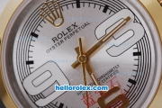 Rolex Air-King Oyster Perpetual Automatic Two Tone with White Dial-New Version