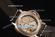 Panerai Marina Militare Pam 036 Asia 6497 Manual Winding Steel Case with Black Dial and Black Leather Strap