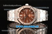 Audemars Piguet Royal Oak 41MM Asia Automatic Full Steel with Stick Markers and Brown Dial