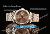 Rolex Datejust 37mm Swiss ETA 2836 Automatic Steel Case with Jubilee Steel Bezel Sliver Dial Diamond Steel Bracelet