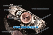 Cartier Pasha C Swiss Quartz Full Steel with Pink Dial and Black Markers