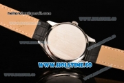 Patek Philippe Calatrava Swiss ETA 2824 Automatic Steel Case with Black Leather Strap White Dial and Stick Markers