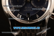 Omega De Ville Co-Axial Chrono Clone Omega 9300 Automatic Steel Case with Blue Dial and Steel Bracelet - (EF)