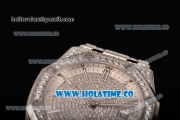 Audemars Piguet Royal Oak 41MM Asia 2813 Automatic Steel/Diamonds Case with White Inner Bezel and Diamonds Bezel (EF)