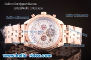 Breitling for Bentley Automatic Tourbillon Full Rose Gold and White Dial