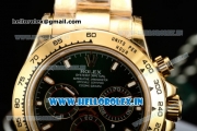 Rolex Daytona Clone Rolex 4130 Automatic Yellow Gold Case Green Dial With Stick Markers Yellow Gold Bracelet- 1:1 Original(JH)