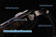 Rolex Submariner Automatic Movement PVD Case with Blue Dial - Blue Bezel and Black Nylon Strap