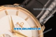 Omega De Ville Co-Axial Swiss ETA 2824 Automatic Yellow Gold Case with Silver Dial and Diamonds Markers