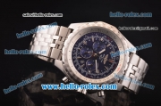 Breitling For Bentley Working Chronograph Quartz Movement with Blue Dial and SS Case-SS Strap