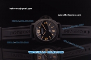 Panerai PAM 360 Luminor Base Logo Swiss ETA 6497 Manual Winding Black DLC Case with Black Dial and Black Rubber Strap-1:1 Original