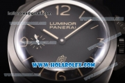 Panerai PAM 617 Luminor 1950 3 Days Swiss ETA 6497 Manual Winding DLC Case with Black Dial and Stick/Arabic Numeral Markers - 1:1 Original (KW)