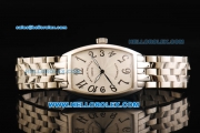 Franck Muller Casablanca Swiss ETA 2824 Automatic Movement Full Steel with White Dial and Black Arabic Numerals