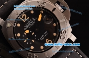 Panerai Luminor Submersible PAM00285 Asia ST25 Automatic Steel Case with Black Leather Strap Black Dial