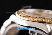 Rolex Yachtmaster Swiss ETA 2836 Automatic Movement 18K Gold Never Fade with White Markers and Grey Dial-Two Tone