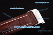 Breitling Transocean Asia 2892 Automatic Steel Case with White Dial and Brown Leather Strap