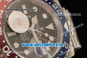 Rolex GMT-Master II 2836 Auto Steel Case with Black Dial and Steel Bracelet
