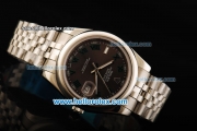 Rolex Datejust II Swiss ETA 2836 Automatic Movement Full Steel with Brown Dial and Roman Numeral Markers