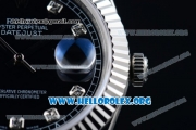 Rolex Datejust II Swiss ETA 2836 Automatic Steel Case with Black Dial Diamonds Markers and Stainless Steel Bracelet (BP)