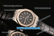 Audemars Piguet Royal Oak 41MM Asia Automatic Steel Case with Stick Markers and Black Grids Dial