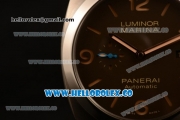 Panerai Luminor Marina 1950 3 Days Automatic Clone P.9010 Automatic Steel Case with Brown Dial and Brown Leather Strap - PAM 1951