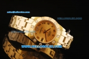 Rolex Datejust Automatic Movement Full Gold with Gold Dial and Diamond Bezel-ETA Coating Case