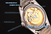 Rolex Datejust Swiss ETA 2836 Automatic Steel Case with Stainless Steel Strap Gold Stick Markers