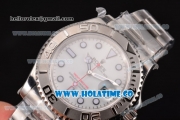Rolex Yacht-Master Swiss ETA 2836 Automatic Full Steel with White Dial and Dot Markers -1:1 Original (JF)