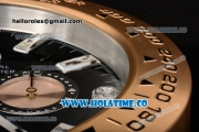 Rolex Daytona Swiss Quartz Rose Gold Case with Black Dial - Wall Clock