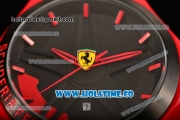 Ferrari Scuderia Ferrari Orologi 2015 Miyota 2035 Quartz Red PVD Case with Black Dial and Red Stick Markers