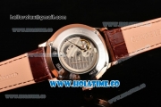 Jaeger-LECoultre Master Perpetual Calendar Asia Automatic Rose Gold Case with Brown Dial Stick Markers and Brown Leather Strap