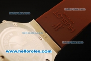 Hublot Big Bang Miyota Automatic Steel Case with Brown Dial and Brown Rubber Strap-Lady Size