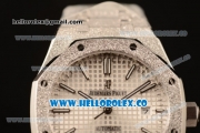 Audemars Piguet Royal Oak Clone Calibre AP 3120 Automatic Full Steel with White Dial and Stick Markers (EF)