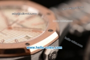 Audemars Piguet Royal Oak Swiss ETA 2824 Automatic Two Tone Case with Stick Markers and White Grid Dial - 1:1 Original